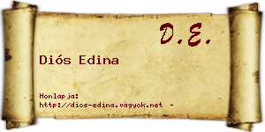 Diós Edina névjegykártya